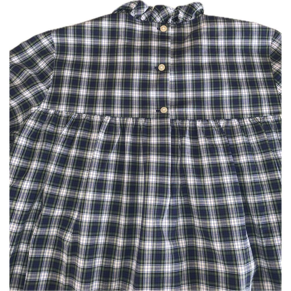 Polo Ralph Lauren Girls Ruffled Babydoll Plaid Long Sleeve Peasant Blouse 16 - Picture 6 of 11
